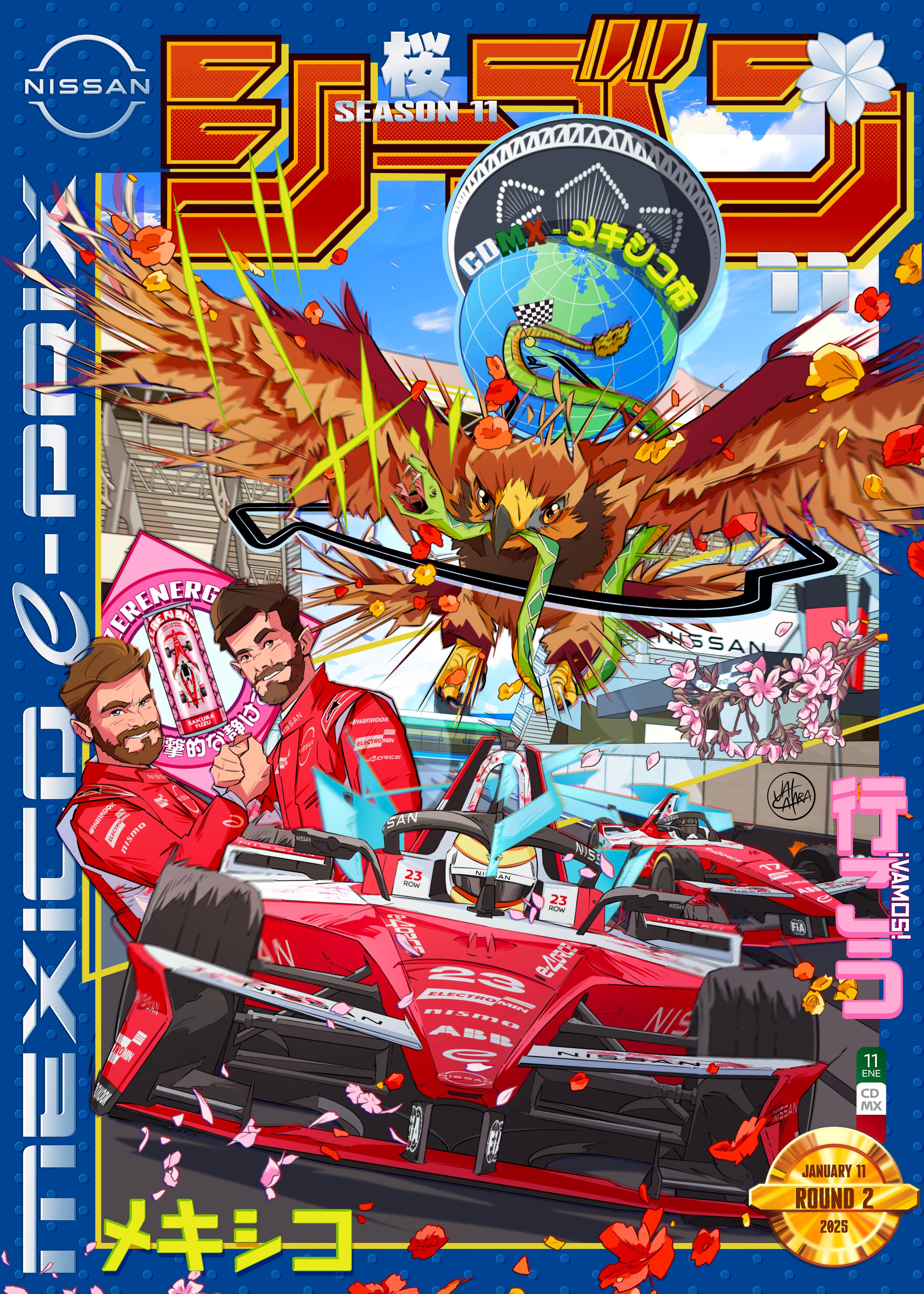 Nissan Formula E S11 Mexico Poster Created By Jalcalara