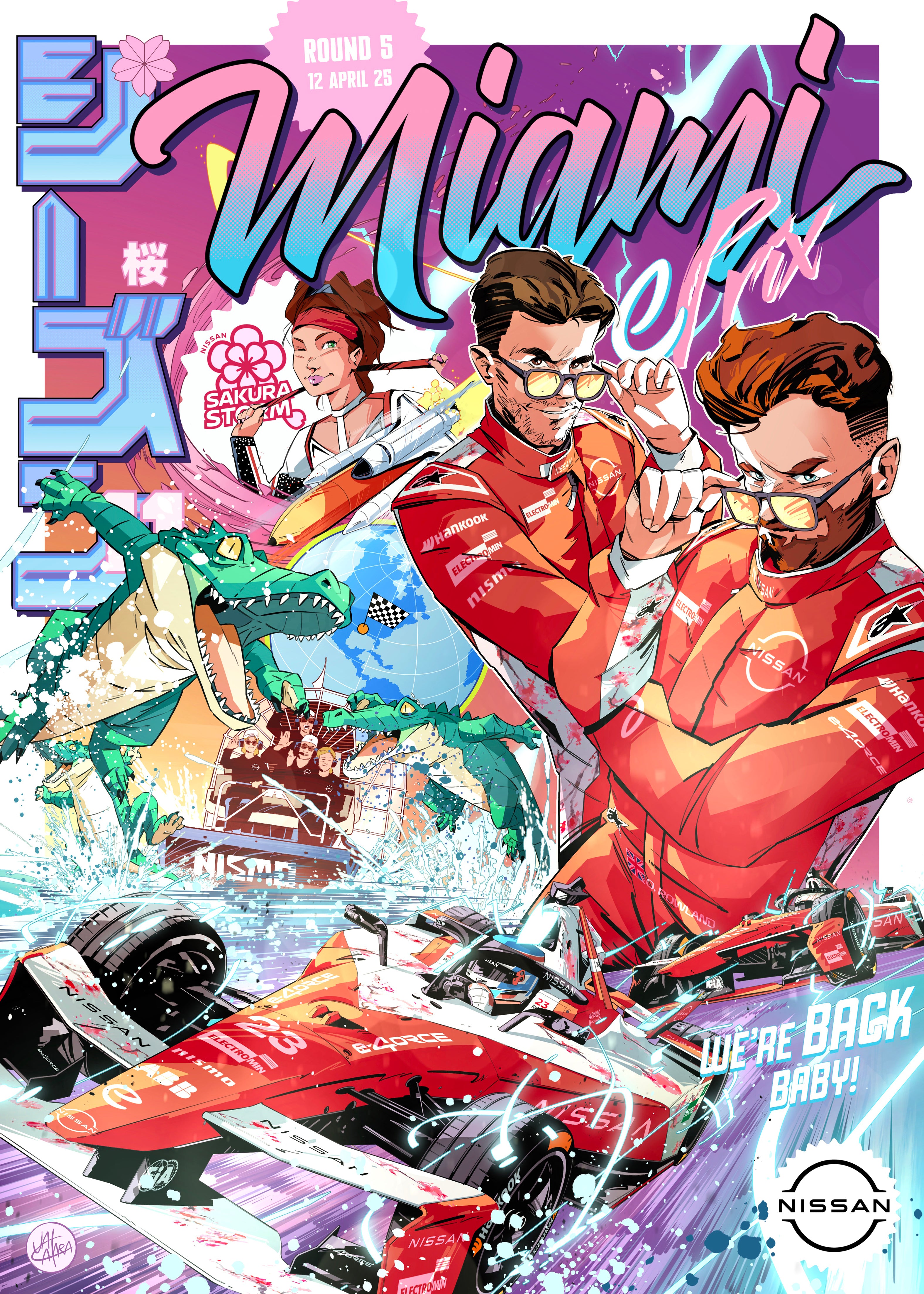 Nissan Formula E S11 Miami Poster Created By Jalcalara