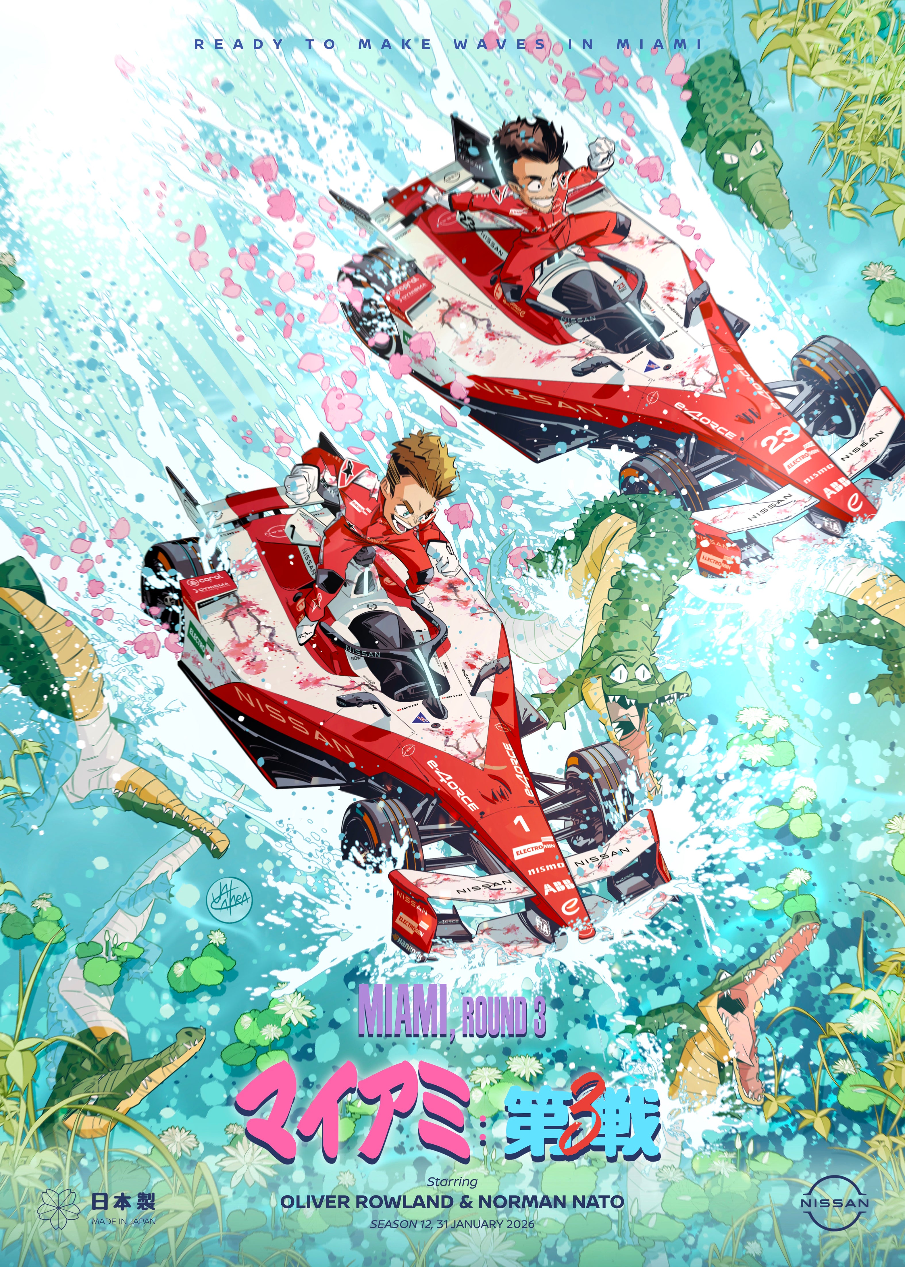 Nissan Formula E S12 Miami Poster Created By Jalcalara