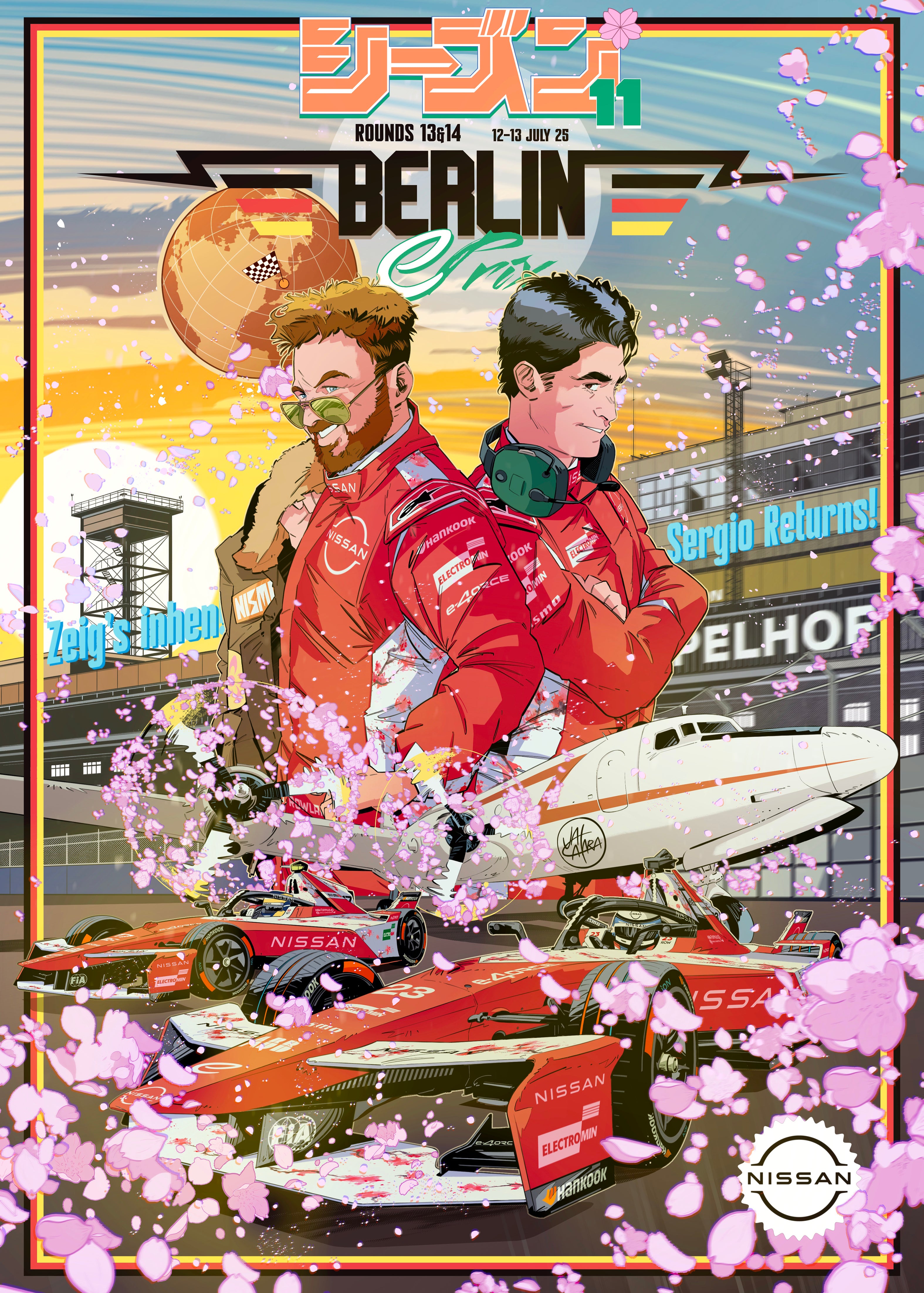 Nissan Formula E S11 Berlin Poster Created By Jalcalara