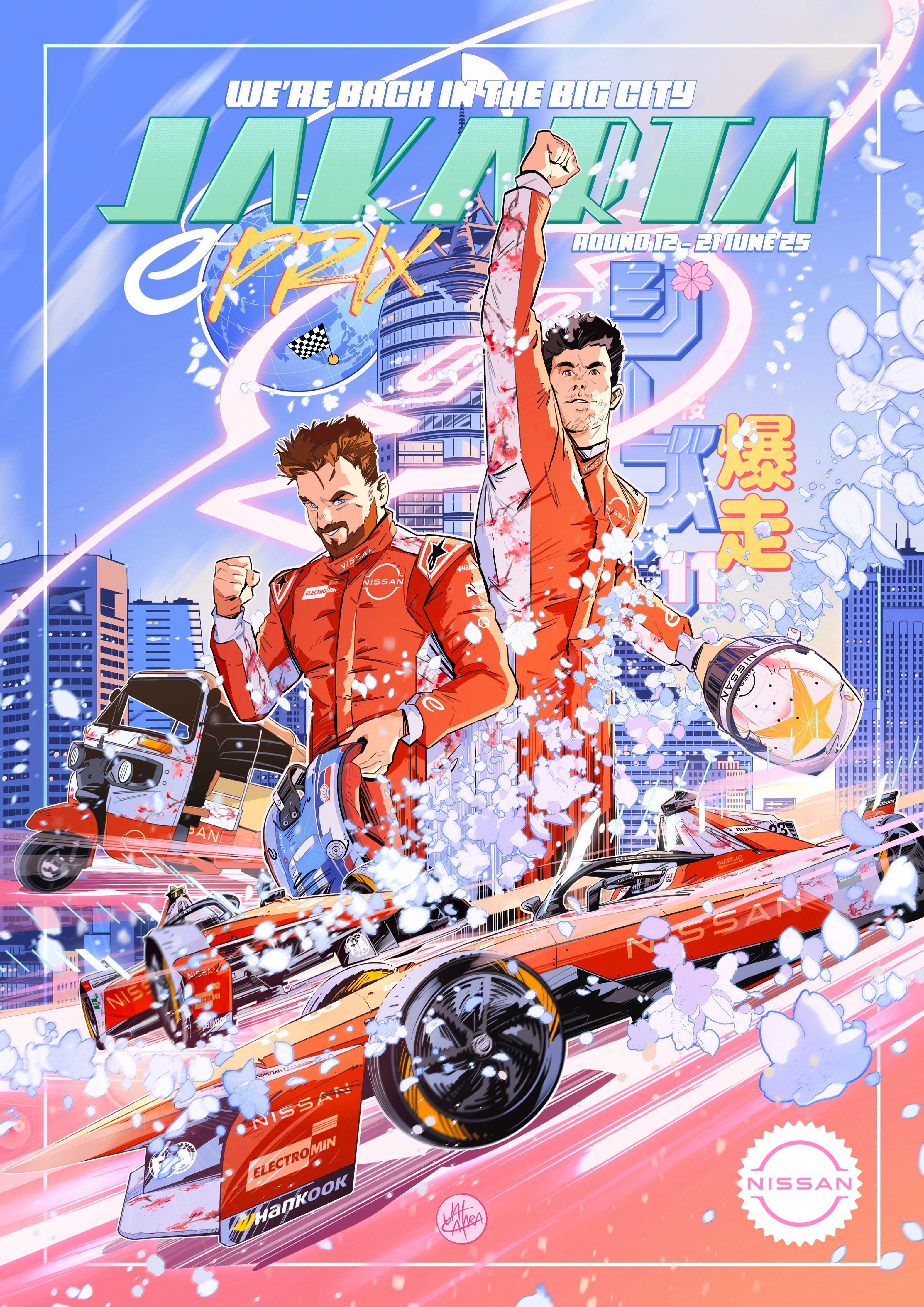 Nissan Formula E S11 Jakarta Poster Created By Jalcalara